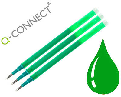 recharge-roller-q-connect-encre-effacable-couleur-vert-set-de-3u