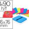 DÉVIDOIR BOX Z-NOTES POST-IT B LEU ET 8 BLOCS Z-NOTES SUPER STICKY 76X76MM COLORIS BANGKOK ET BORA BORA DÉVIDOIR BOX Z-NOTES POST-IT B LEU ET 8 BLOCS Z-NOTES SUPER STICKY 76X76MM COLORIS BANGKOK ET BORA BORA