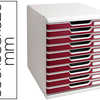 MODULE CLASSEMENT EXACOMPTA MODULO 10 TIROIRS 350X288X320MM COLORIS GRIS/BORDEAUX MODULE CLASSEMENT EXACOMPTA MODULO 10 TIROIRS 350X288X320MM COLORIS GRIS/BORDEAUX