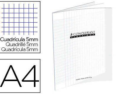 cahier-piqua-conquarant-classi-que-couverture-polypropylene-rigide-transparente-a4-21x29-7cm-96-pages-90g-5x5mm-incolore