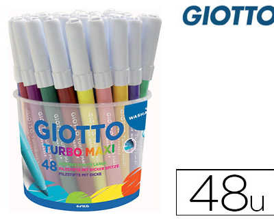 feutre-coloriage-giotto-turbo-maxi-ultra-lavable-testa-dermatologiquement-pointe-bloquae-pot-48-unitas