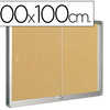 VITRINE Q-CONNECT CADRE ALUMIN IUM FOND LIEGE PORTES COULISSANTES MATHACRYLATE SERRURE FIXATION MUR 24F A4 200X100X6CM VITRINE Q-CONNECT CADRE ALUMIN IUM FOND LIEGE PORTES COULISSANTES MATHACRYLATE SERRURE FIXATION MUR 24F A4 200X100X6CM