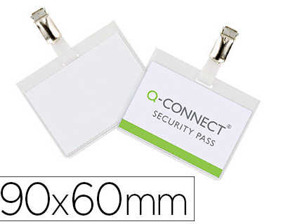 badge-q-connect-pvc-clip-brist-ol-blanc-idaal-confarences-raunions-raceptions-90x60mm