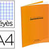 CAHIER PIQUA CONQUARANT CLASSI QUE COUVERTURE POLYPROPYLENE RIGIDE TRANSPARENTE A4 21X29,7CM 96 PAGES 90G SAYES ORANGE