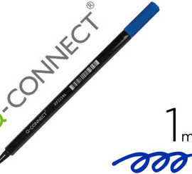 stylo-feutre-q-connect-pointe-fibre-arrondie-1mm-coloris-bleu