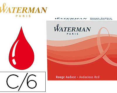 cartouche-waterman-courte-stan-dard-encre-rouge-atui-6-unitas