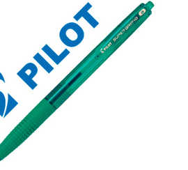 stylo-bille-pilot-super-grip-g-r-tractable-pointe-large-coloris-vert
