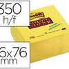 BLOC-NOTES POST-IT CUBE SUPER STICKY 76X76MM 350F REPOSITIONNABLES ADHASIF RENFORCA COLORIS JAUNE BLOC-NOTES POST-IT CUBE SUPER STICKY 76X76MM 350F REPOSITIONNABLES ADHASIF RENFORCA COLORIS JAUNE