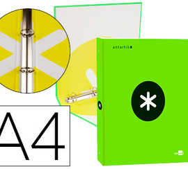 classeur-liderpapel-antartik-4-anneaux-ronds-25mm-a4-carton-remborda-coloris-vert