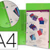 CLASSEUR LIDERPAPEL 4 ANNEAUX 25MM A4 260X315MM POLYPROPYLENE DOS 40MM PORTE-CARTES VISITE COLORIS VERT CLASSEUR LIDERPAPEL 4 ANNEAUX 25MM A4 260X315MM POLYPROPYLENE DOS 40MM PORTE-CARTES VISITE COLORIS VERT