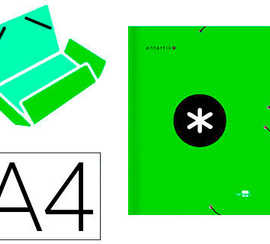 chemise-liderpapel-antartik-carton-rembord-a4-3-rabats-lastique-coloris-vert