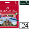 CRAYON COULEUR FABER CASTELL CASTLE HEXAGONAL COLORIS VIFS ÉTUI CARTON 24U