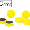 AIMANT ROND 20MM COLORIS JAUNE BLISTER 6 UNITÉS