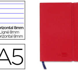 carnet-liderpapel-couverture-simili-cuir-encoll-e-a5-14-8x21cm-70g-240-pages-lign-fermeture-lastique-coloris-rouge