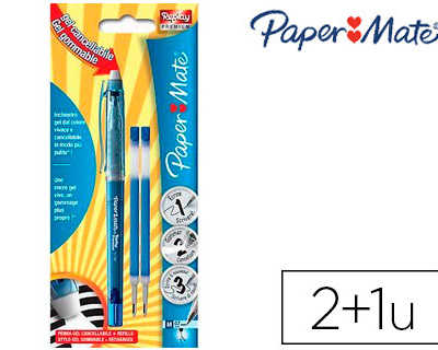 roller-paper-mate-replay-premium-encre-effa-able-2-recharges-bleues-offertes-blister