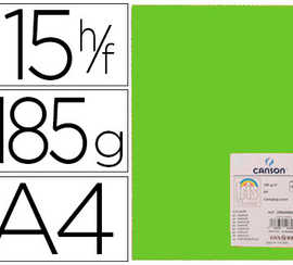 papier-cartonna-canson-iris-vi-valdi-a4-210x297mm-185g-spacial-art-travaux-manuels-coloris-vert-pomme-pochette-15f