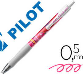 stylo-bille-pilot-g2-7-mika-dition-limit-e-bouche-criture-moyenne-encre-gel-r-tractable-corps-translucide-rose