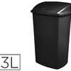 POUBELLE CEP PLASTIQUE COUVERCLE BASCULANT 73L COLORIS NOIR 365X75X465MM