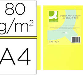 papier-couleur-q-connect-multi-fonction-a4-80g-m2-unicolore-jaune-naon-ramette-500-feuilles