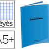 CAHIER PIQUA CONQUARANT CLASSI QUE COUVERTURE POLYPROPYLENE RIGIDE TRANSPARENTE A5+ 17X22CM 48 PAGES 90G SAYES BLEU