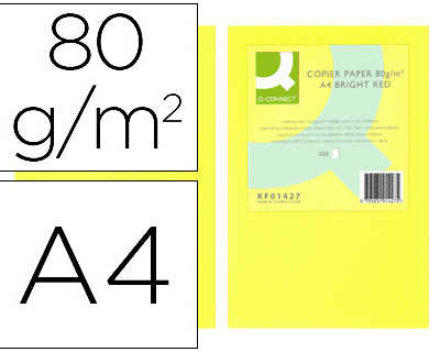 papier-couleur-q-connect-multi-fonction-a4-80g-m2-unicolore-jaune-naon-ramette-500-feuilles