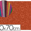 PLAQUE MOUSSE LIDERPAPEL PAILLETÉE 50X70CM 60G/M2 ÉPAISSEUR 2MM UNICOLORE ORANGE