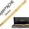ROLLER CARAN D'ACHE ECRIDOR CH EVRON CLIP FLEXIBLE FERMETURE CAPUCHON DORÉ ÉCRITURE BLEUE ÉTUI ROLLER CARAN D'ACHE ECRIDOR CH EVRON CLIP FLEXIBLE FERMETURE CAPUCHON DORÉ ÉCRITURE BLEUE ÉTUI