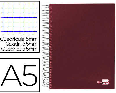 cahier-spirale-liderpapel-s-ri-e-paper-coat-a5-148x210mm-140f-80g-m2-quadrillage-5mm-coil-lock-coloris-rouge