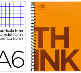 cahier-spirale-liderpapel-s-rie-think-a6-10-5x14-8cm-280-pages-80g-5x5mm-3-trous-coil-lock-bandes-4-couleurs-orange