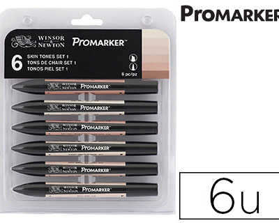 marqueur-professionnel-w-n-promarker-double-pointe-teintes-chair-ivoire-amande-satin-mastic-corail-p-che-set-6-unit-s