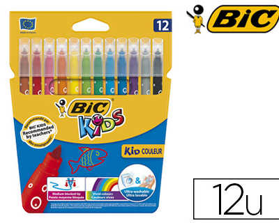 feutre-bic-kids-coloriage-encr-e-ultra-lavable-capuchon-ventila-pointe-bloquae-dacor-fantaisie-pochette-12-unitas