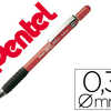 PORTE-MINE PENTEL A310 0.3MM C ORPS PLASTIQUE CANON 4MM EMBASE CAOUTCHOUC ERGONOMIQUE 2 MINES HI-POLYMERE COLORIS ROUGE PORTE-MINE PENTEL A310 0.3MM C ORPS PLASTIQUE CANON 4MM EMBASE CAOUTCHOUC ERGONOMIQUE 2 MINES HI-POLYMERE COLORIS ROUGE