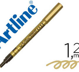 marqueur-artline-permanent-poi-nte-fine-conique-1-2mm-tous-supports-corps-matal-encre-pigmentae-rasiste-eau-or