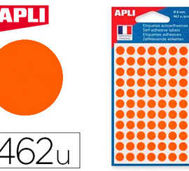 pastille-adhasive-apli-agipa-d-iametre-8mm-permanente-coloris-orange-pochette-462-unitas