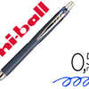 STYLO-BILLE UNIBALL JETSTREAM RT ACRITURE MOYENNE 0.5MM ENCRE GEL RATRACTABLE GRIP ANTIGLISSE AGRAFE MATAL COLORIS BLEU