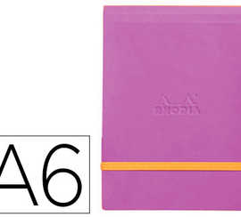 pochette-rhodiarama-webpocket-a6-9x14cm-couverture-simili-cuir-lilas-int-rieur-imprim-fermeture-lastique-orange