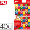 GOMMETTE APLI AGIPA REPOSITIONNABLE CARRÉE CHIFFRES COLORIS ASSORTIS POCHETTE 12F 840 UNITÉS GOMMETTE APLI AGIPA REPOSITIONNABLE CARRÉE CHIFFRES COLORIS ASSORTIS POCHETTE 12F 840 UNITÉS
