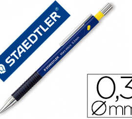 porte-mine-staedtler-mars-micr-o-0-3mm-embout-et-agrafe-matalliques-grip-caoutchouc-amortisseur-mine