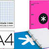 CLASSEUR LIDERPAPEL ANTARTIK 4 ANNEAUX RONDS 40MM A4 CARTON REMBORDA FEUILLETS MOBILES QUADRILLAGE 5MM COLORIS ROSE CLASSEUR LIDERPAPEL ANTARTIK 4 ANNEAUX RONDS 40MM A4 CARTON REMBORDA FEUILLETS MOBILES QUADRILLAGE 5MM COLORIS ROSE