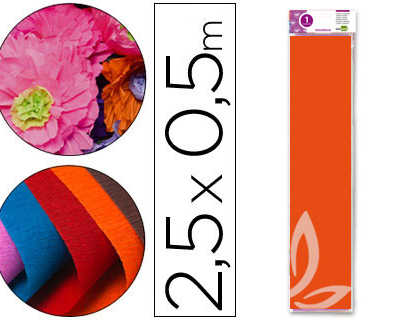 papier-cr-pon-liderpapel-34g-m-2-50cmx2-5m-unicolore-orange-clair-classique