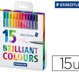 stylo-feutre-staedtler-triplus-fineliner-334-pointe-superfine-0-3mm-encre-dry-safe-atui-carton-15-coloris-assortis