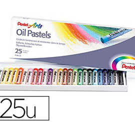 pastel-huile-pentel-corps-rond-enrobage-papier-non-salissant-diametre-8mm-bo-te-25-unitas