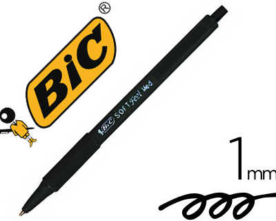 stylo-bille-bic-soft-feel-pointe-moyenne-1mm-r-tractable-clip-grip-corps-caoutchouc-couleur-noir