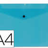 POCHETTE ENVELOPPE LIDERPAPEL POLYPROPYLENE 180 MICRONS A4 297X210MM 50F FERMETURE BOUTON RASISTANT TRANSPARENT BLEU POCHETTE ENVELOPPE LIDERPAPEL POLYPROPYLENE 180 MICRONS A4 297X210MM 50F FERMETURE BOUTON RASISTANT TRANSPARENT BLEU