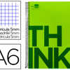 CAHIER SPIRALE LIDERPAPEL SÉRIE THINK A6 10,5X14,8CM 280 PAGES 80G 5X5MM 3 TROUS COIL-LOCK BANDES 4 COULEURS VERT CAHIER SPIRALE LIDERPAPEL SÉRIE THINK A6 10,5X14,8CM 280 PAGES 80G 5X5MM 3 TROUS COIL-LOCK BANDES 4 COULEURS VERT