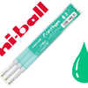 RECHARGE ROLLER UNIBALL FANTHOM THERMOSENSIBLE POINTE 0.7MM ÉCRIRE GOMMER RÉÉCRIRE ENCRE GEL VERT SET 3 UNITÉS