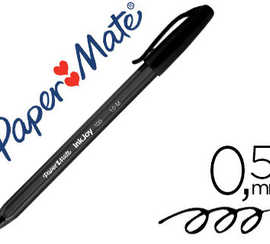 stylo-bille-paper-mate-inkjoy-100-acriture-moyenne-0-5mm-ultra-douce-corps-triangulaire-rasiste-bavures-coloris-noir