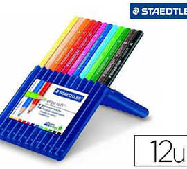 crayon-couleur-staedtler-ergos-oft-triangulaire-175mm-mine-douce-3mm-excellent-confort-atui-plastique-chevalet-12-unitas