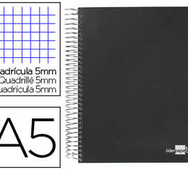 cahier-spirale-liderpapel-s-ri-e-paper-coat-a5-148x210mm-140f-80g-m2-quadrillage-5mm-coil-lock-coloris-noir