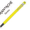 STYLO-PLUME CARAN D'ACHE 840 POP LINE PLUME MOYENNE CORPS ALUMINIUM COLORIS JAUNE FLUO AVEC ÉTUI STYLO-PLUME CARAN D'ACHE 840 POP LINE PLUME MOYENNE CORPS ALUMINIUM COLORIS JAUNE FLUO AVEC ÉTUI